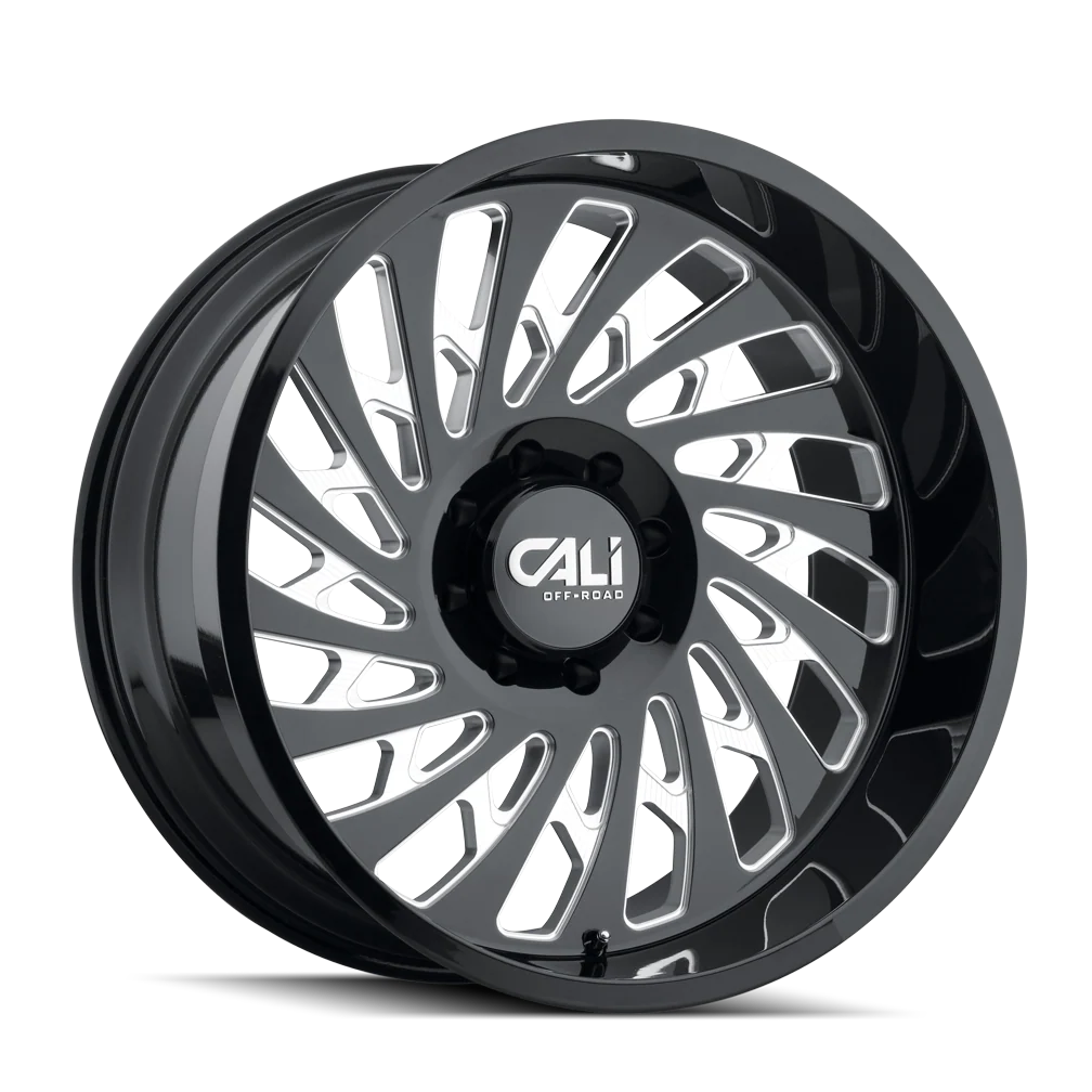 Cali Offroad - CALI OFF-ROAD SWITCHBACK 9108 GLOSS BLACK MILLED 20X9 8-165.1 0MM 130.8MM