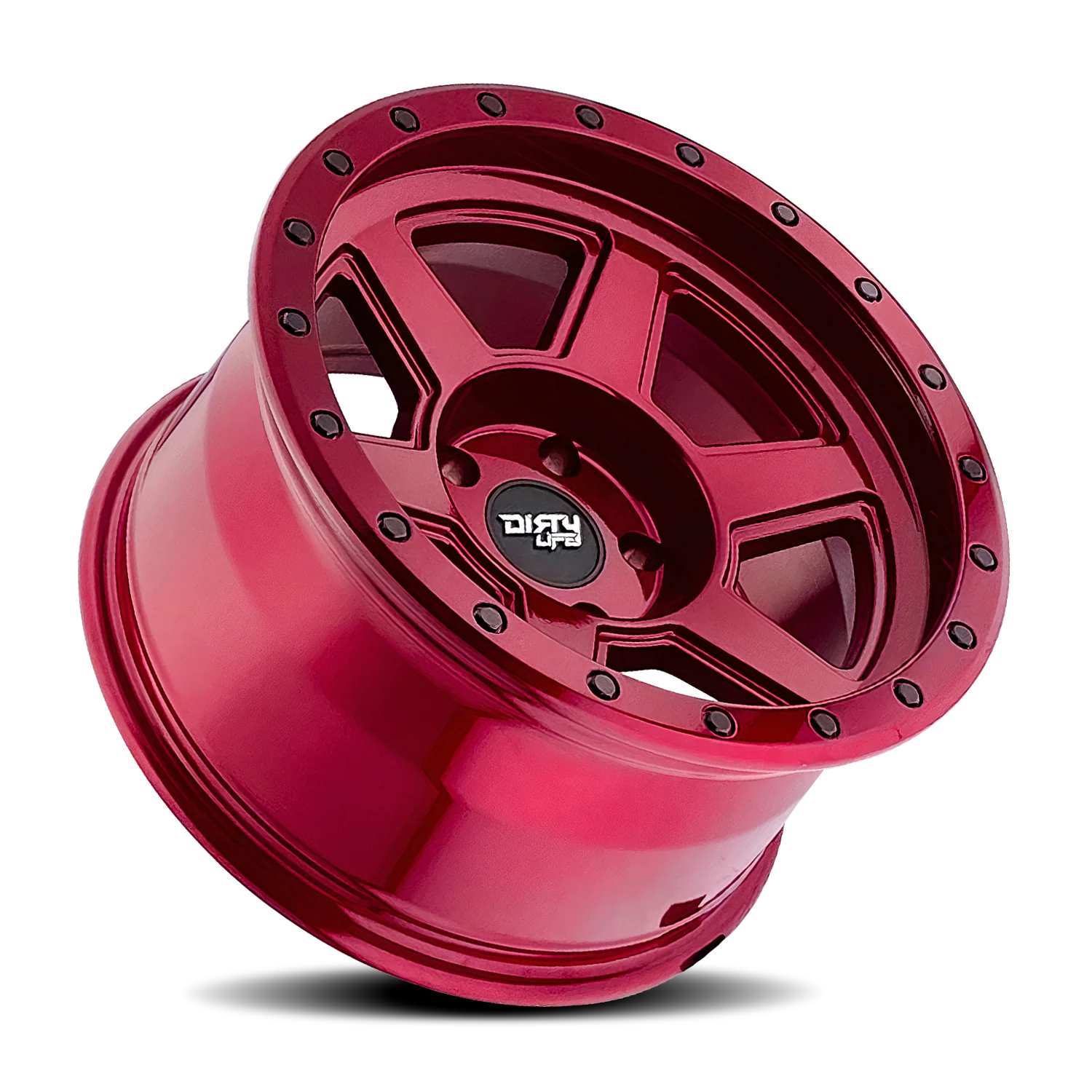 DIRTY LIFE - DIRTY LIFE COMPOUND 9315 GLOSS CRIMSON CANDY RED 17X9 5-127 -12MM 78.1MM - Image 2