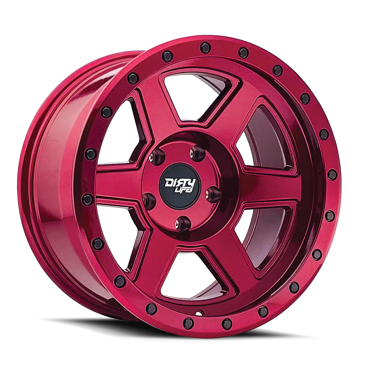 DIRTY LIFE - DIRTY LIFE COMPOUND 9315 GLOSS CRIMSON CANDY RED 17X9 6-135 -12MM 87.1MM