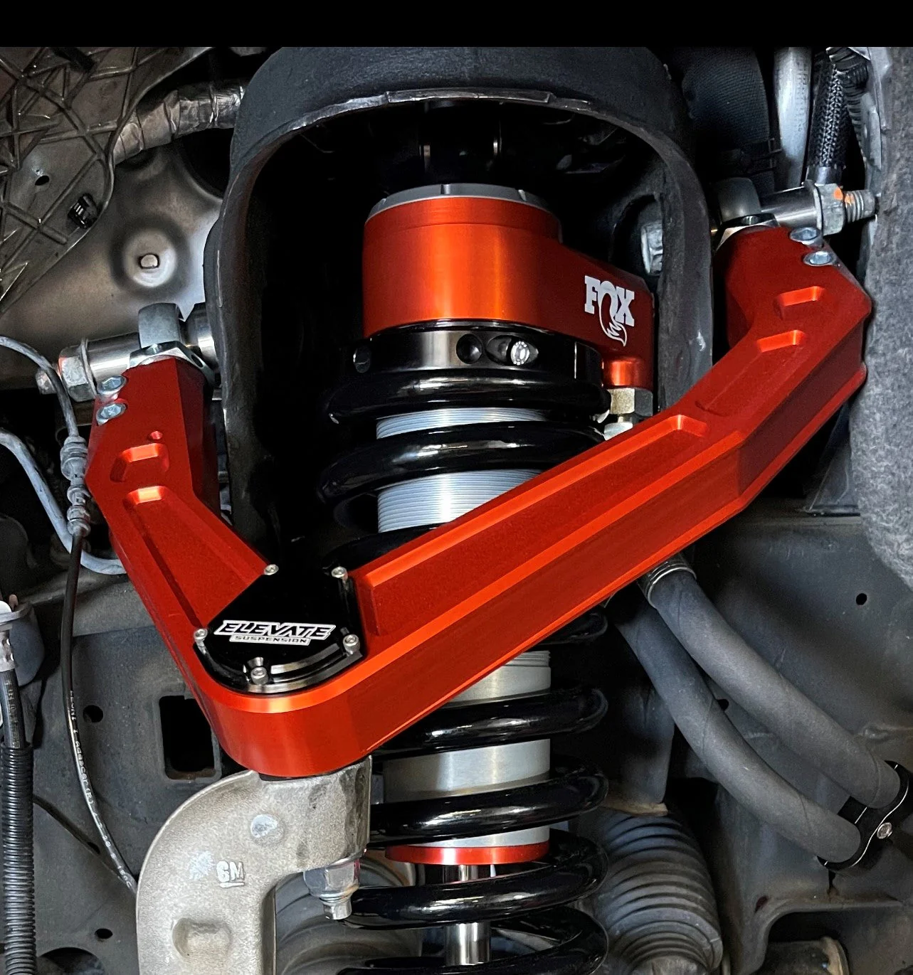 Elevate ®Fox Orange Billet Uniball UCA, 2019+ GM1500 2/4WD - Image 2