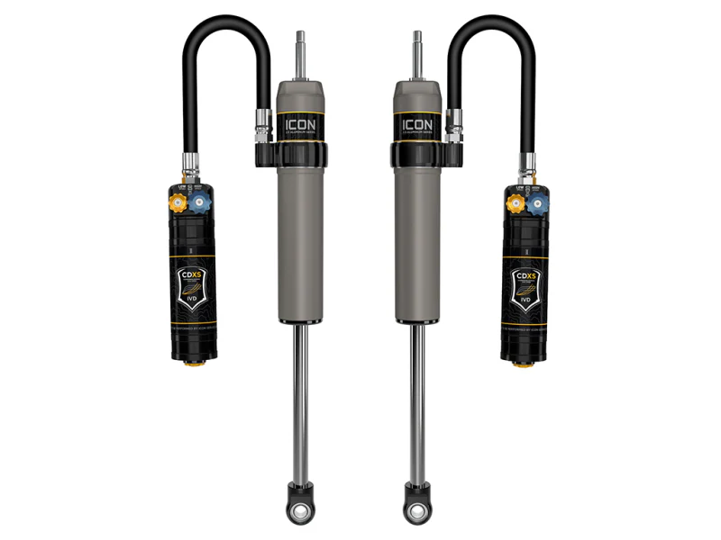 ICON 24+ Toyota Tacoma Remote Reservoir Shocks w/ CDXS 0-1in. Lift- (Rear)