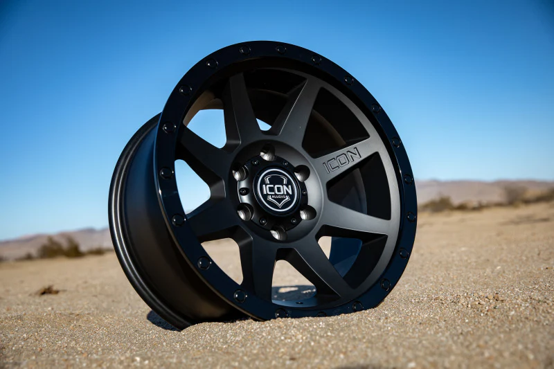 ICON Rebound 17x8.5 6x5.5 25mm Offset 5.75in BS 95.1mm Bore Double Black Wheel - Image 4