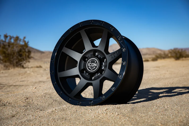 ICON Rebound 18x9 6x5.5 25mm Offset 6in BS 95.1mm Bore Double Black Wheel - Image 3