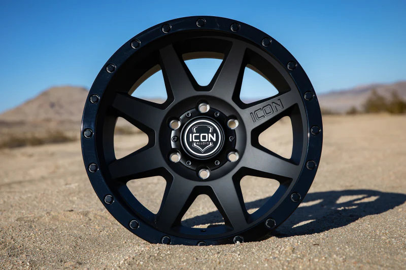ICON Rebound 18x9 6x5.5 25mm Offset 6in BS 95.1mm Bore Double Black Wheel - Image 5