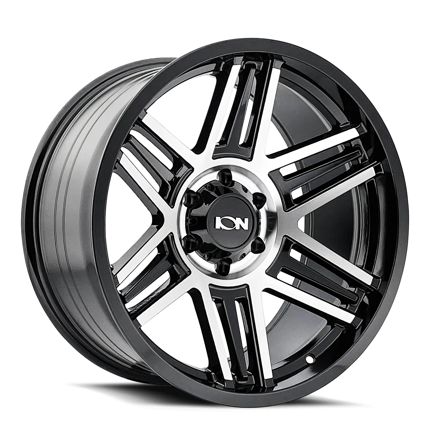 Ion Alloy - ION 147 GLOSS BLACK MACHINED 17X9 6-135 0MM 87MM