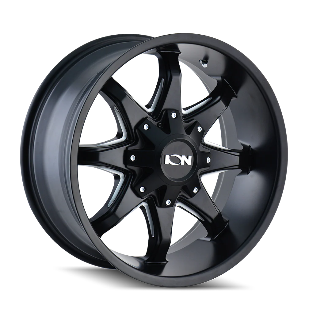 Ion Alloy - ION 181 SATIN BLACK MILLED 20X9 5-127/5-139.7 -12MM 87MM