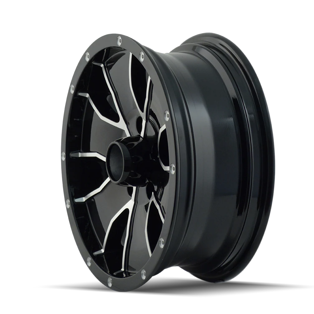 Ion Trailer Wheels - TRAILER WHEELS 14 GLOSS BLACK MACHINED 14X6 5-114.3 0MM 83.82MM - Image 2