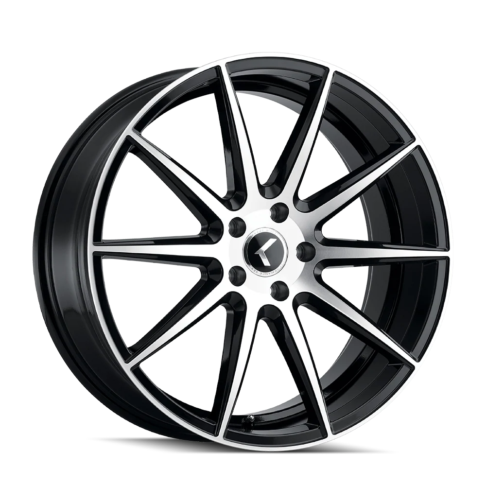 Kraze Wheels - KRAZE COSMOS KR194 GLOSS BLACK MACHINED 18X8 5-115 40MM 72.62MM