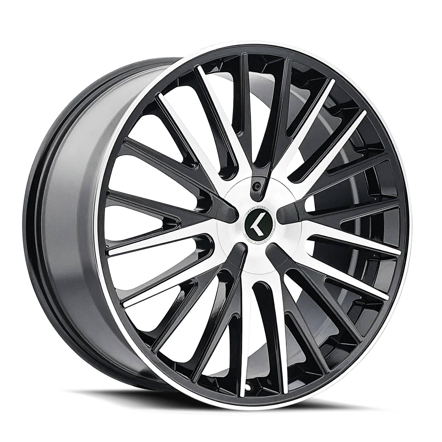 Kraze Wheels - KRAZE DOUBLE DOWN KR185 BLACK MACHINED 22X8.5 5-100/5-114.3 38MM 73MM