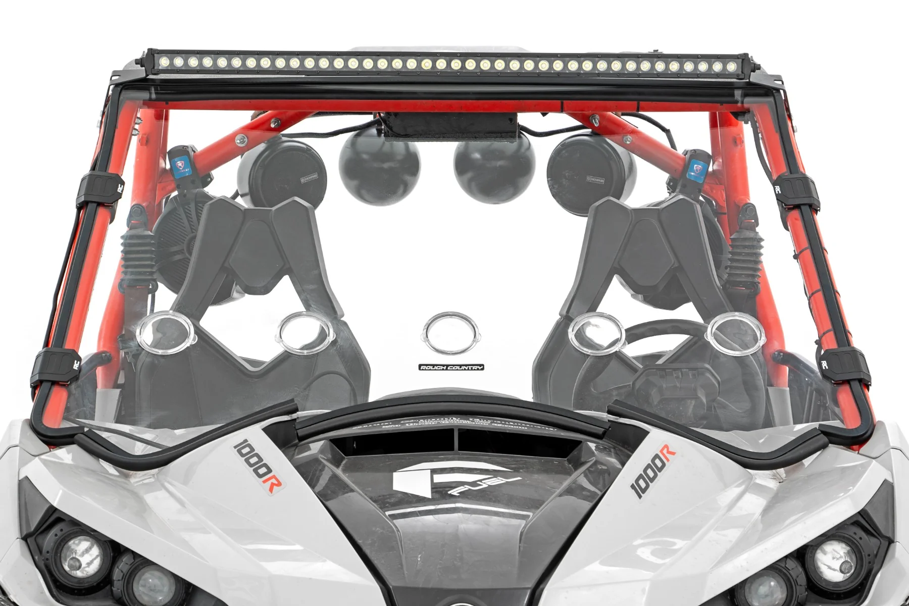 Rough Country - LED Light Kit - Front Mount - 40" Black Single Row - Can-Am Commander Max 1000 - Image 2