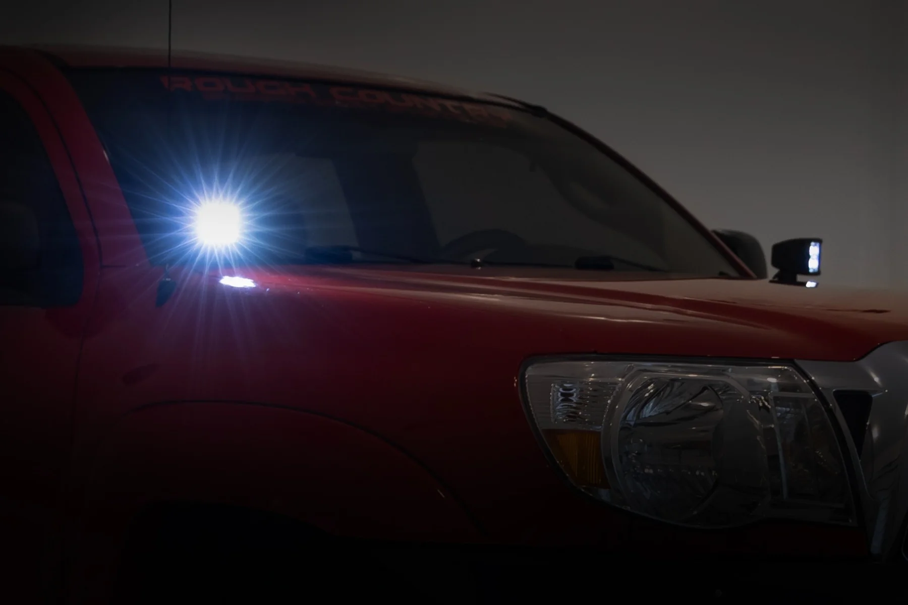 Rough Country - LED Light Kit - Ditch Mount - 2" Black Pair - Amber DRL - Toyota Tacoma (05-15) - Image 8