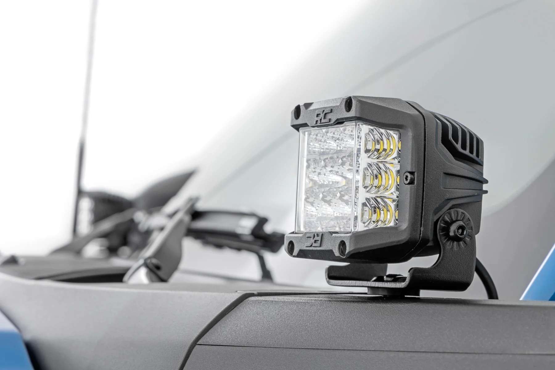 Rough Country - LED Light Kit - Ditch Mount - 2" Black Pair - Spot Pattern - Ford Bronco (21-25) - Image 2