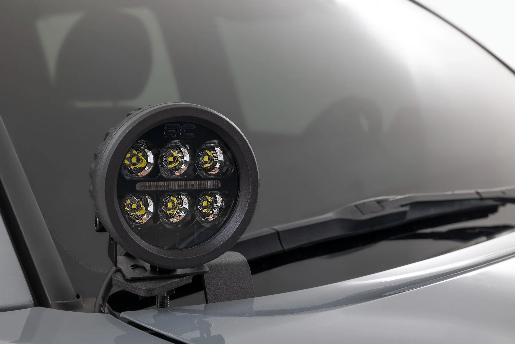 Rough Country - LED Light Kit - Ditch Mount - 2" Black Pair - Spot - Toyota Tacoma (16-23) - Image 8