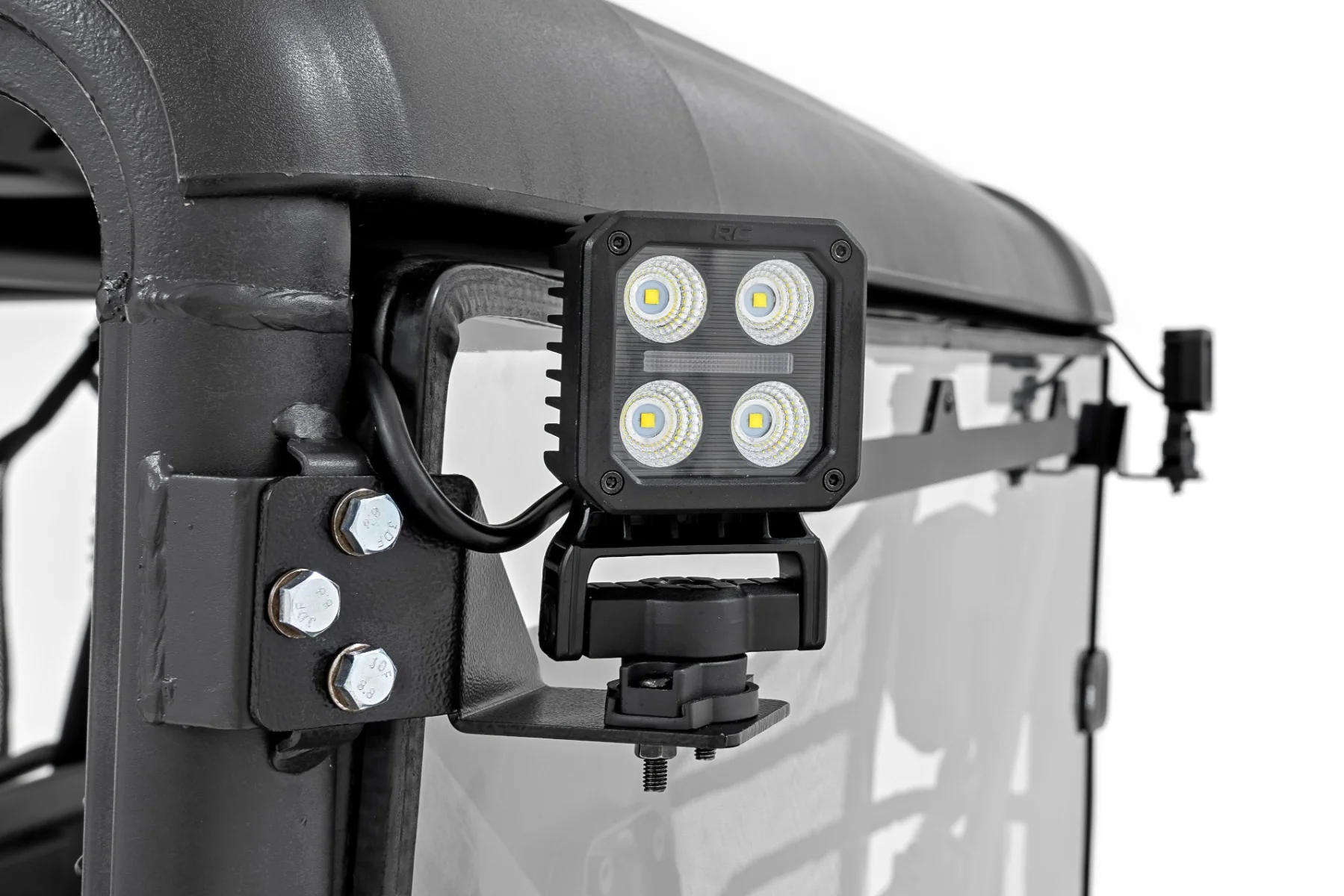 Rough Country - LED Light Kit - Rear Mount - 2" Black Pair - White DRL - CFMOTO UFORCE 1000 - Image 4