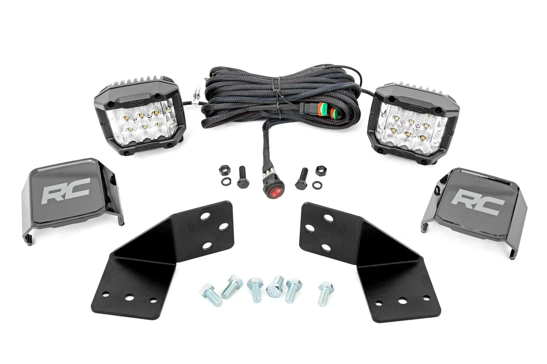 Rough Country - LED Light Kit - Rear Mount - 3" Chrome Pair - Wide Angle - CFMOTO UFORCE 1000