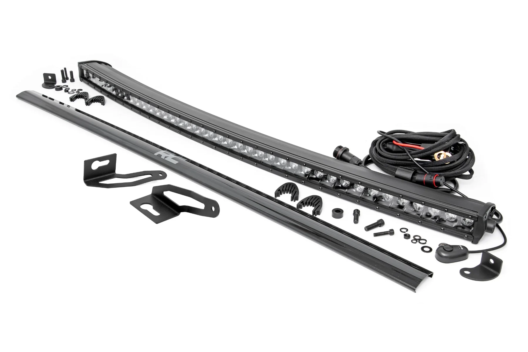 Rough Country - LED Light Kit - Roof Mount - 40" Black Single Row - Jeep Cherokee KL (14-23) - Image 12