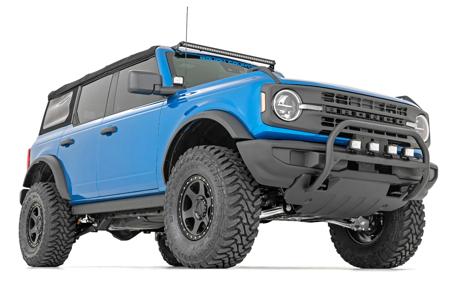 Rough Country - LED Light Kit - Upper Windshield - 40" Black Single Row - Ford Bronco (21-25) - Image 3