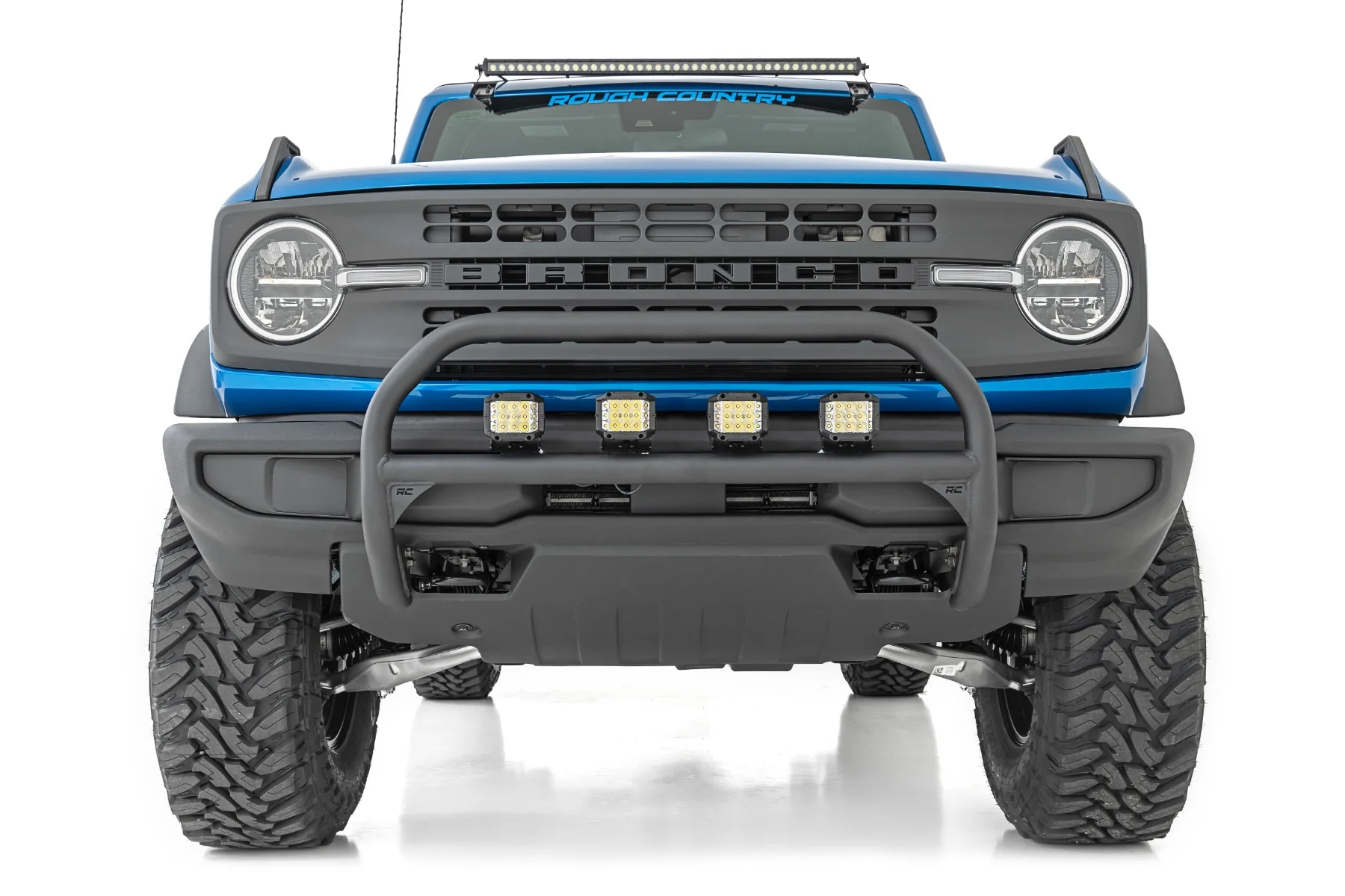Rough Country - LED Light Kit - Upper Windshield - 40" Black Single Row - Ford Bronco (21-25) - Image 4