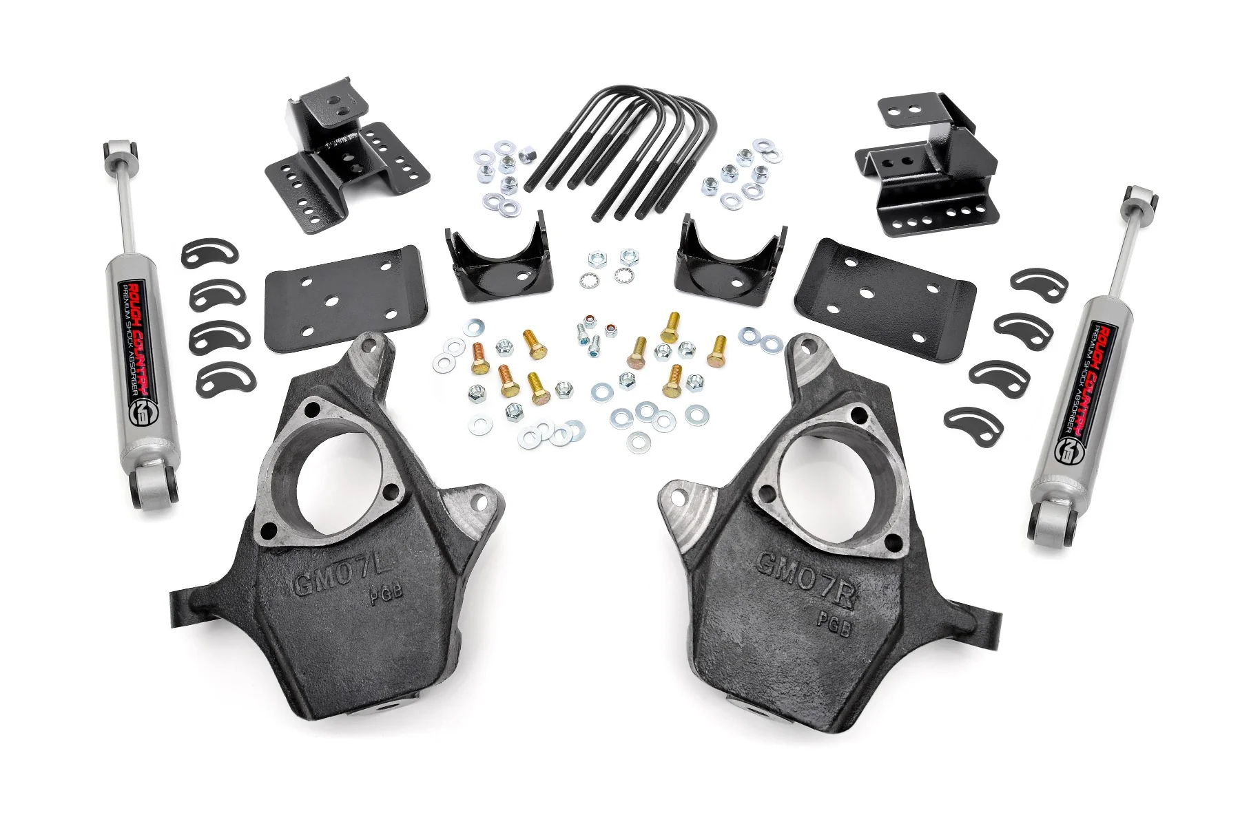 Rough Country - Lowering Kit - 2 Inch FR - 4 Inch RR - Chevy/GMC 1500 (99-06 & Classic)