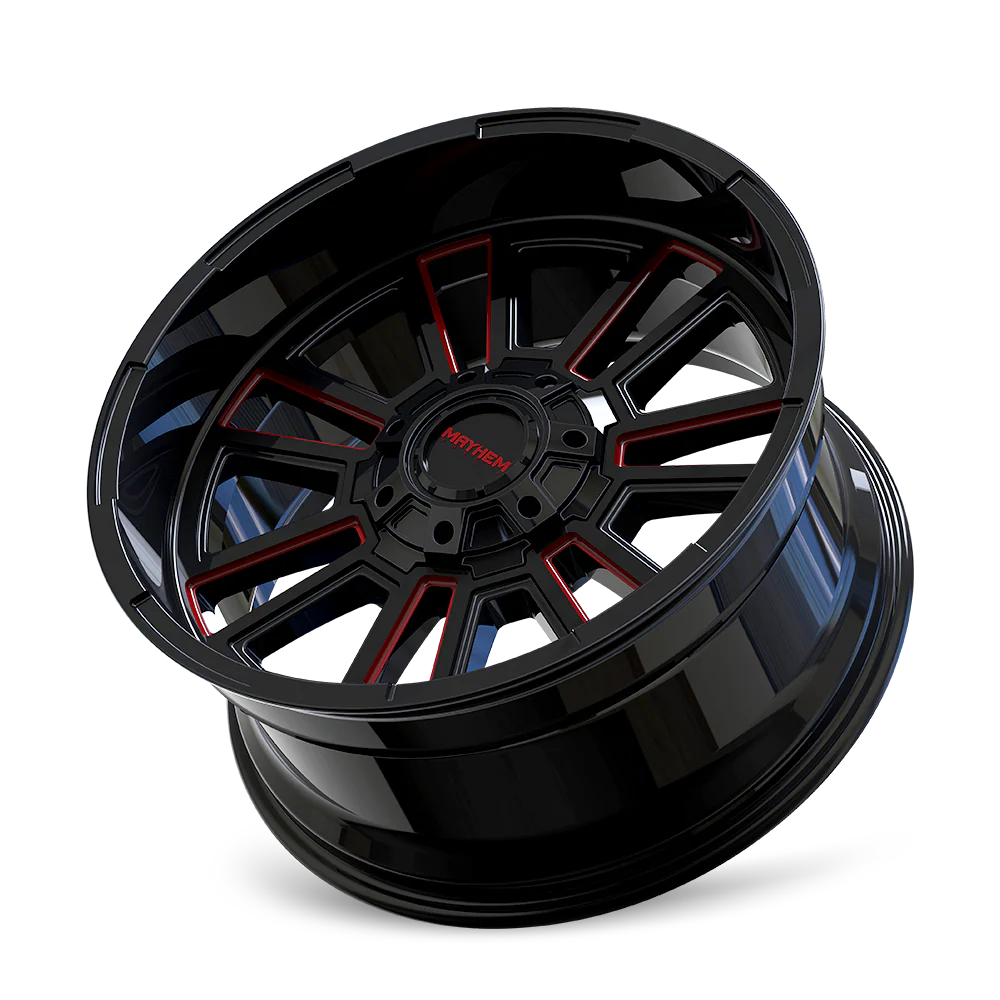 Mayhem - MAYHEM APOLLO 8115 GLOSS BLACK MILLED PRISM RED MILLED 20-9 8-170 18MM 125.2MM - Image 6