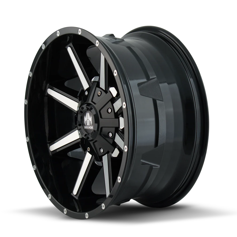 Mayhem - MAYHEM ARSENAL 8104 GLOSS BLACK MACHINED 17X9 8-165.1/8-170 -12MM 130.8MM - Image 2