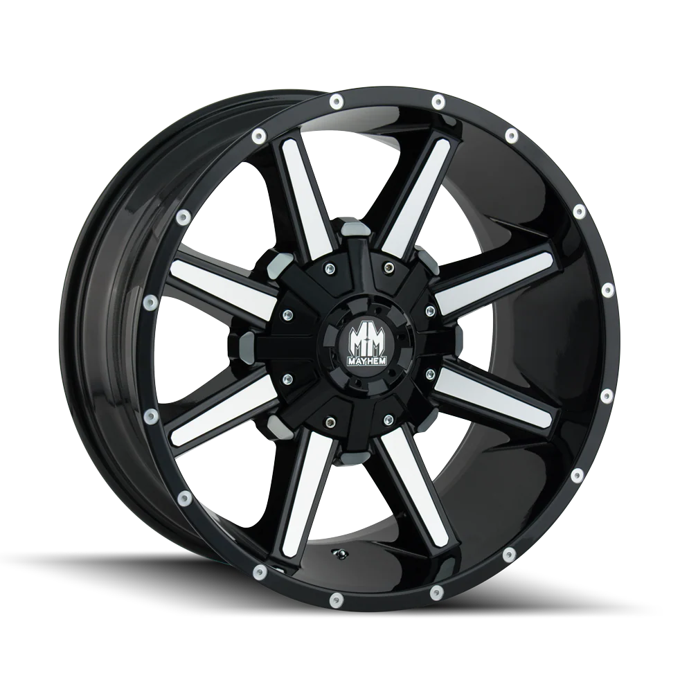 Mayhem - MAYHEM ARSENAL 8104 GLOSS BLACK MACHINED 20X9 8-180 0MM 124.1MM - Image 4