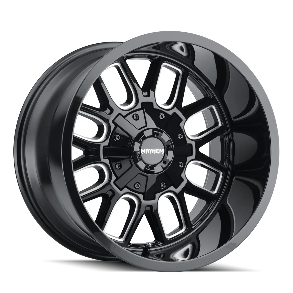 Mayhem - MAYHEM COGENT 8107 GLOSS BLACK MILLED 20X9 8-170 0MM 125.2MM