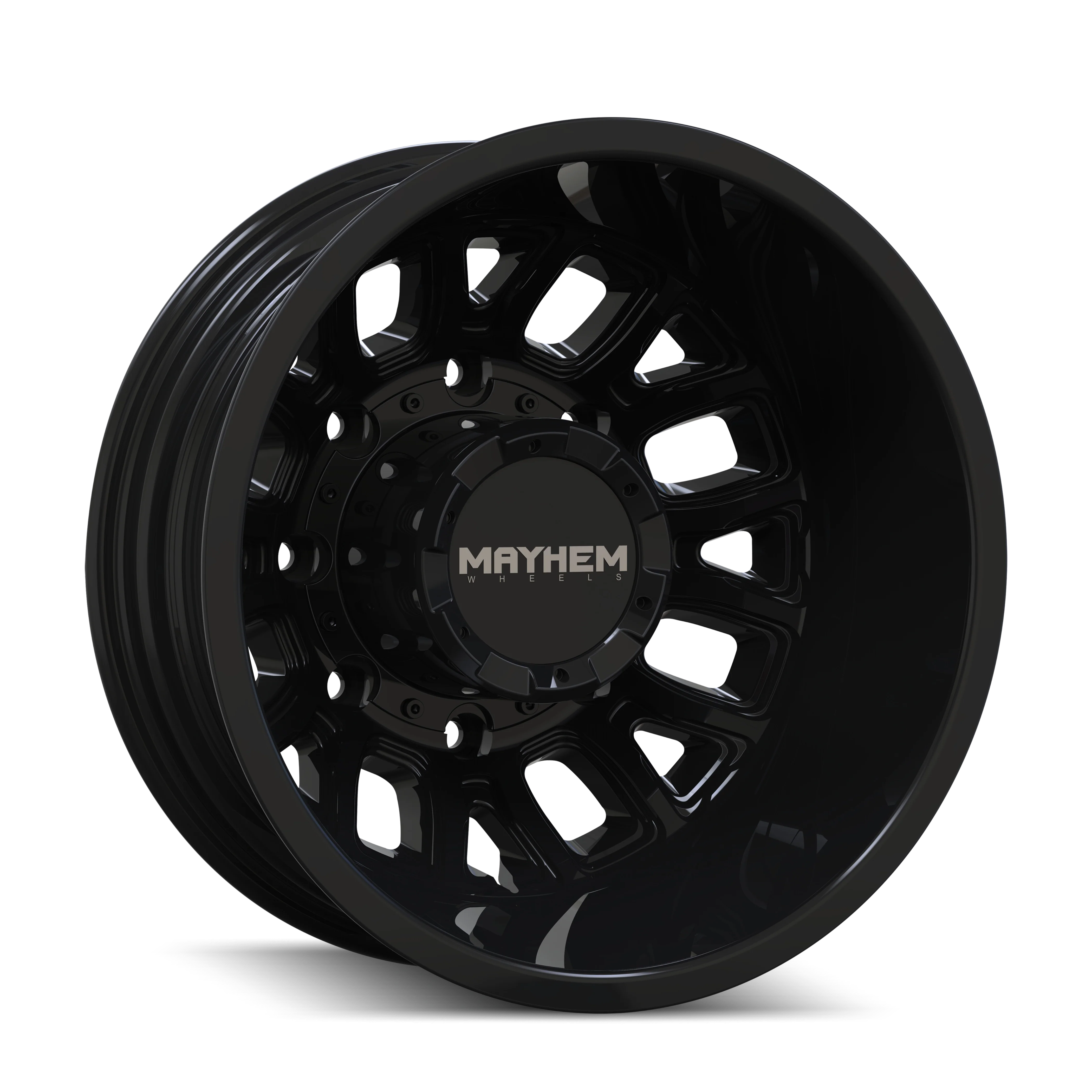 Mayhem - MAYHEM COGENT DUALLY 8107D GLOSS BLACK 17X6.5 8-200 -142MM 142MM