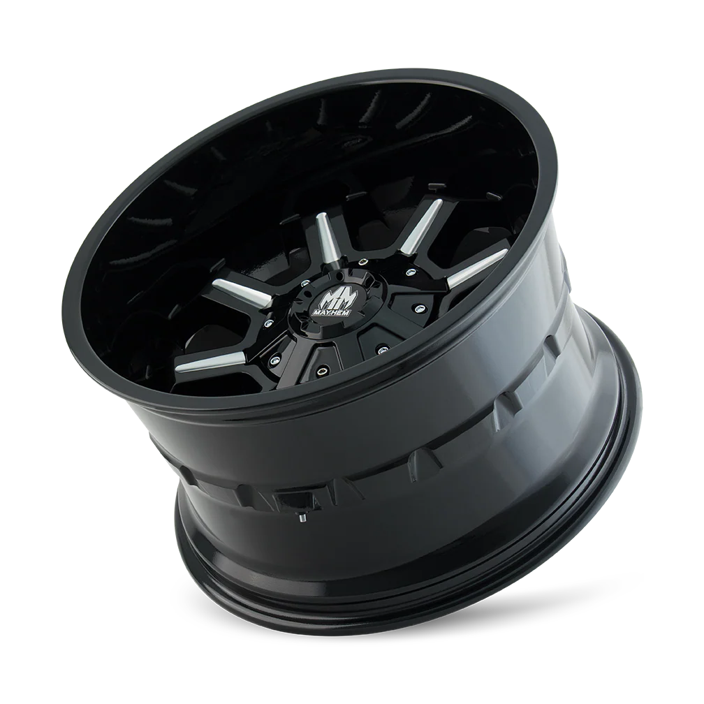 Mayhem - MAYHEM COMBAT 8105 GLOSS BLACK MILLED 20X10 8-180 -19MM 124.1MM - Image 3