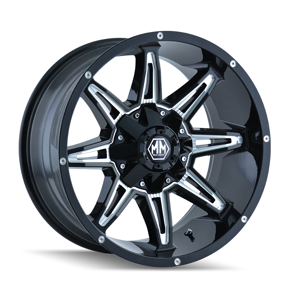 Mayhem - MAYHEM RAMPAGE 8090 GLOSS BLACK MILLED 18X9 5-127/5-139.7 -12MM 87MM