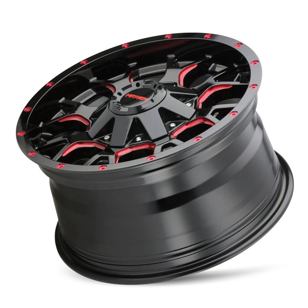 Mayhem - MAYHEM WARRIOR 8015 GLOSS BLACK MILLED PRISM RED 20X9 5-127/5-139.7 0MM 87MM - Image 5