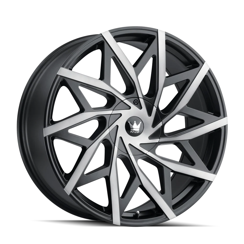 Mazzi - MAZZI BIG EASY 372 MATTE BLACK MACHINED WITH DARK 20X8.5 5-112/5-120 35MM 74.1MM