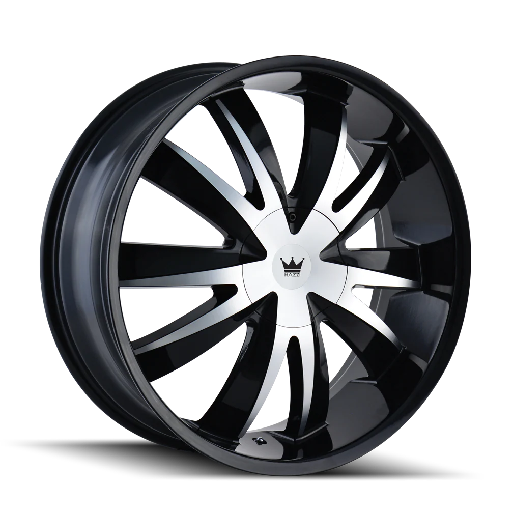 Mazzi - MAZZI EDGE 337 GLOSS BLACK MACHINED 18X7.5 4-100/4-114.3 40MM 67.1MM