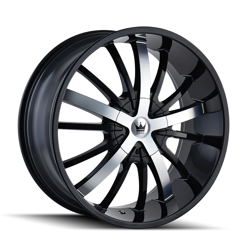 Mazzi - MAZZI ESSENCE 364 GLOSS BLACK MACHINED 22X9.5 5-114.3/5-120 35MM 74.1MM