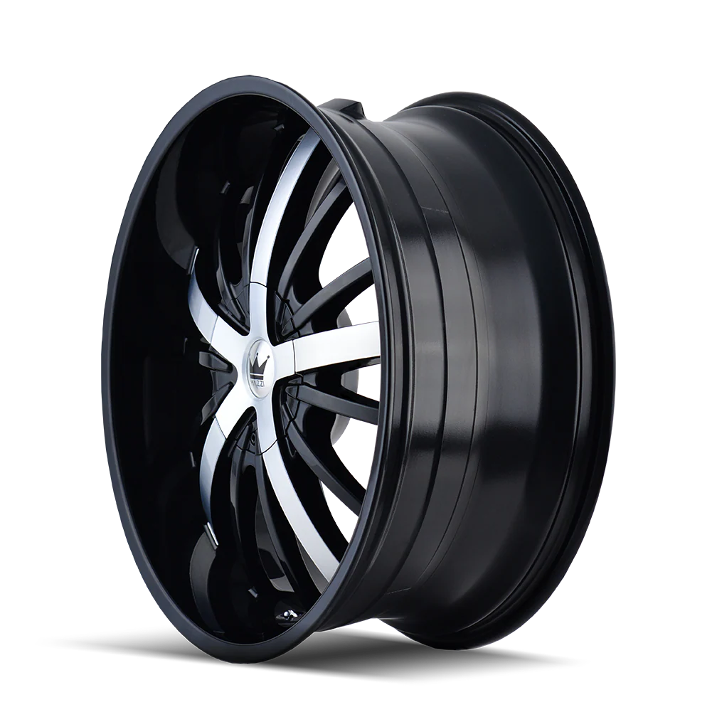 Mazzi - MAZZI ESSENCE 364 GLOSS BLACK MACHINED 24X9.5 5-115/5-120 18MM 74.1MM - Image 2