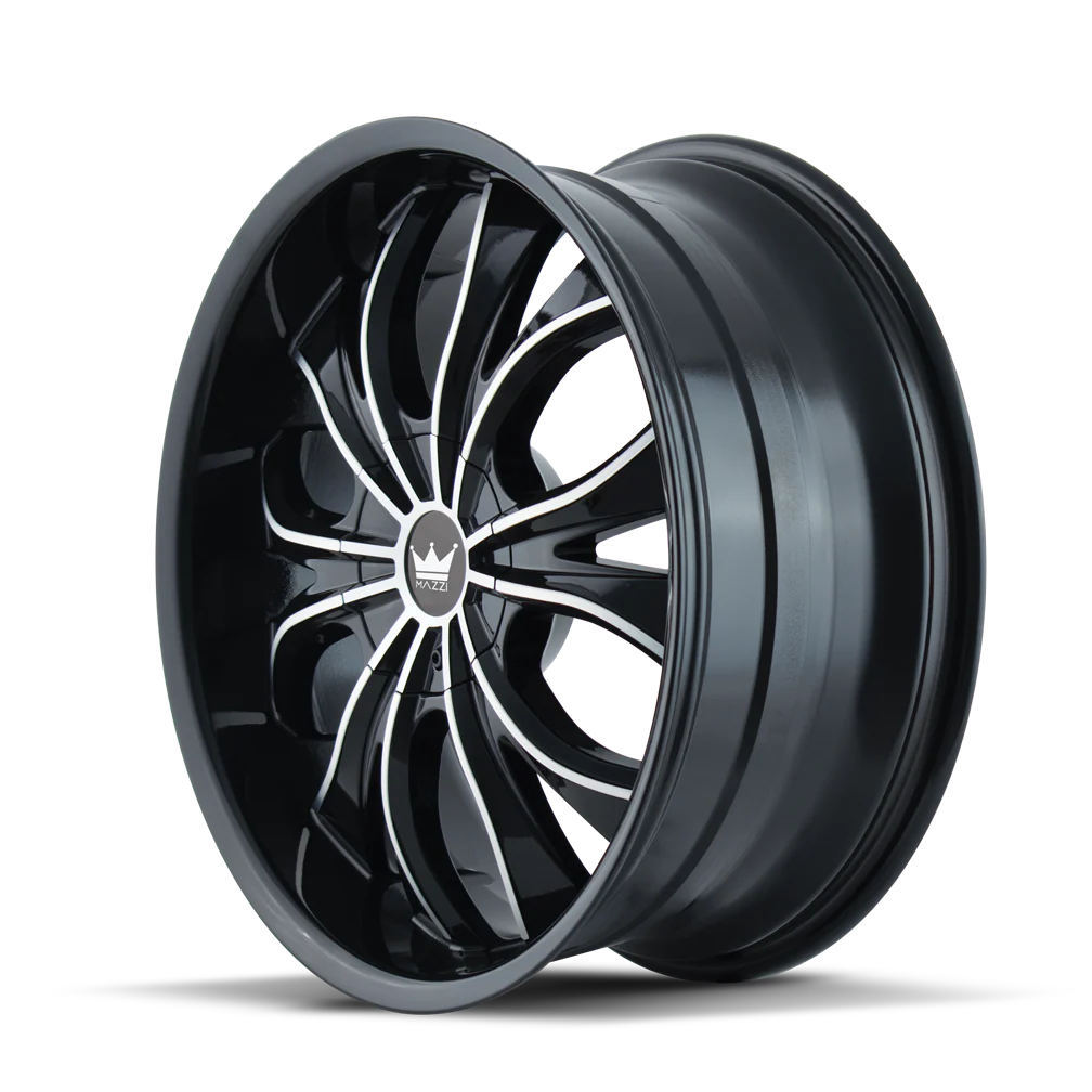 Mazzi - MAZZI HUSTLER 342 GLOSS BLACK MACHINED 24X9.5 5-127/5-139.7 18MM 87MM - Image 2