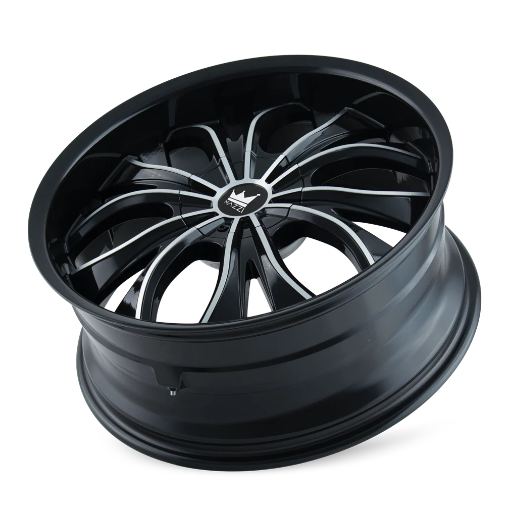 Mazzi - MAZZI HUSTLER 342 GLOSS BLACK MACHINED 24X9.5 5-127/5-139.7 18MM 87MM - Image 3