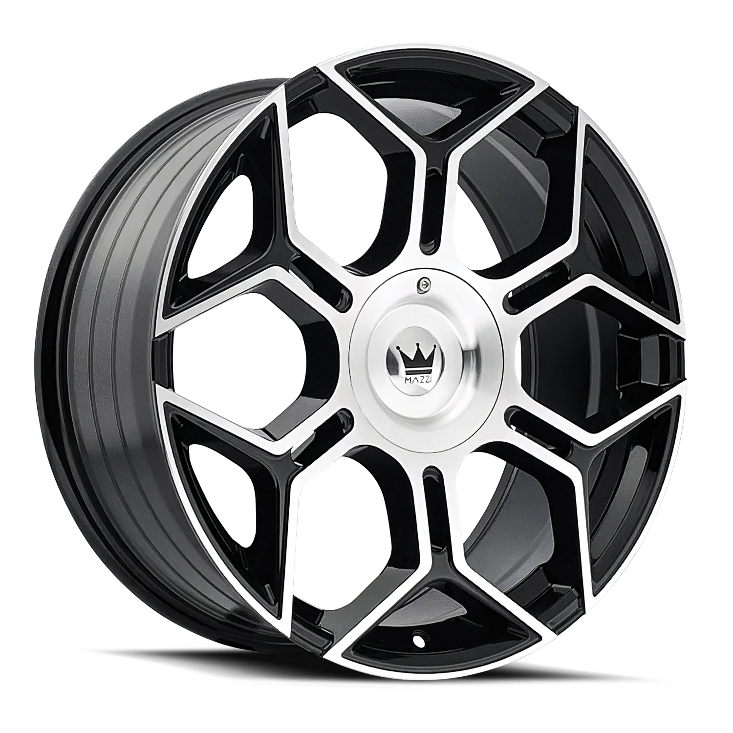 Mazzi - MAZZI LIBRA 379 GLOSS BLACK MACHINED 20X8.5 5-112/5-120 35MM 74.1MM