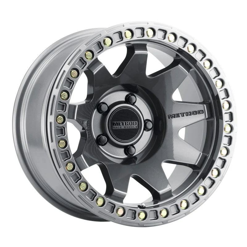 Method MR108 17x9 -44mm Offset 5x5 71.5mm CB Gloss Titanium w/BH-H24125-38 Wheel - Image 3