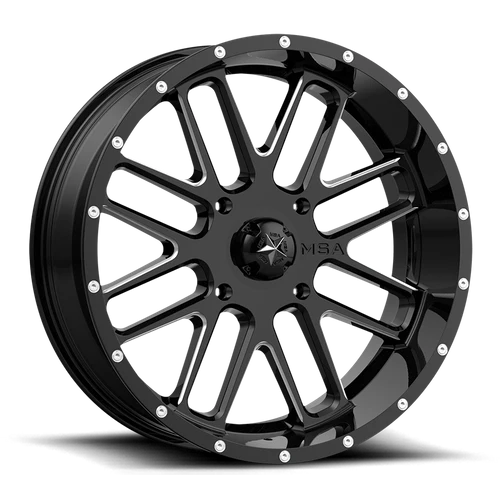 MSA - BANDIT UTV 22X7 4X156 G-BLK MILL 00MM