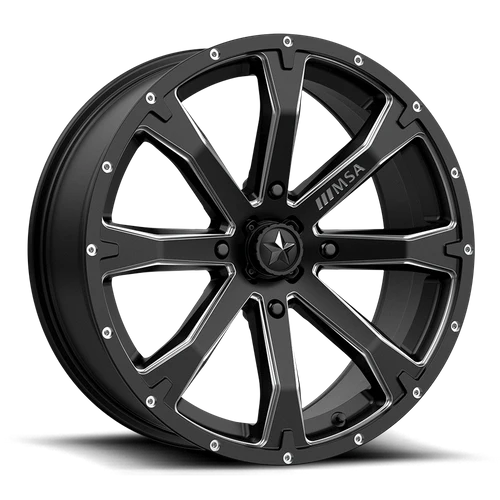 MSA - BOUNTY UTV 20X7 4X137 S-BLK MILL 10MM