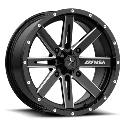 MSA - BOXER UTV 15X7 4X137 G-BLK MILL 10MM