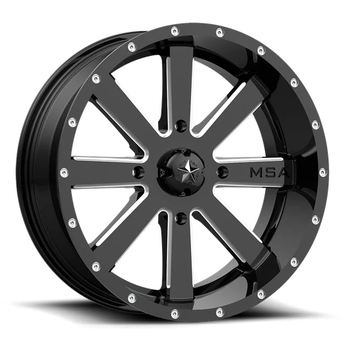 MSA - FLASH UTV 22X7 4X156 G-BLK MILL 00MM