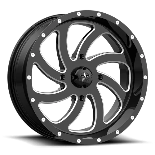 MSA - SWITCH UTV 18X7 4X156 G-BLK MILL 00MM
