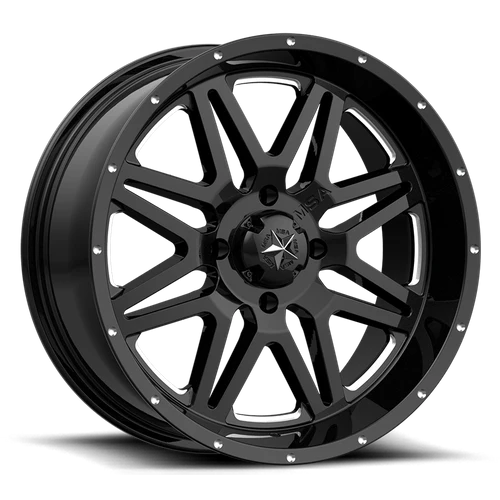 MSA - VIBE UTV 14X7 4X137 MILLED G-BLACK 00MM