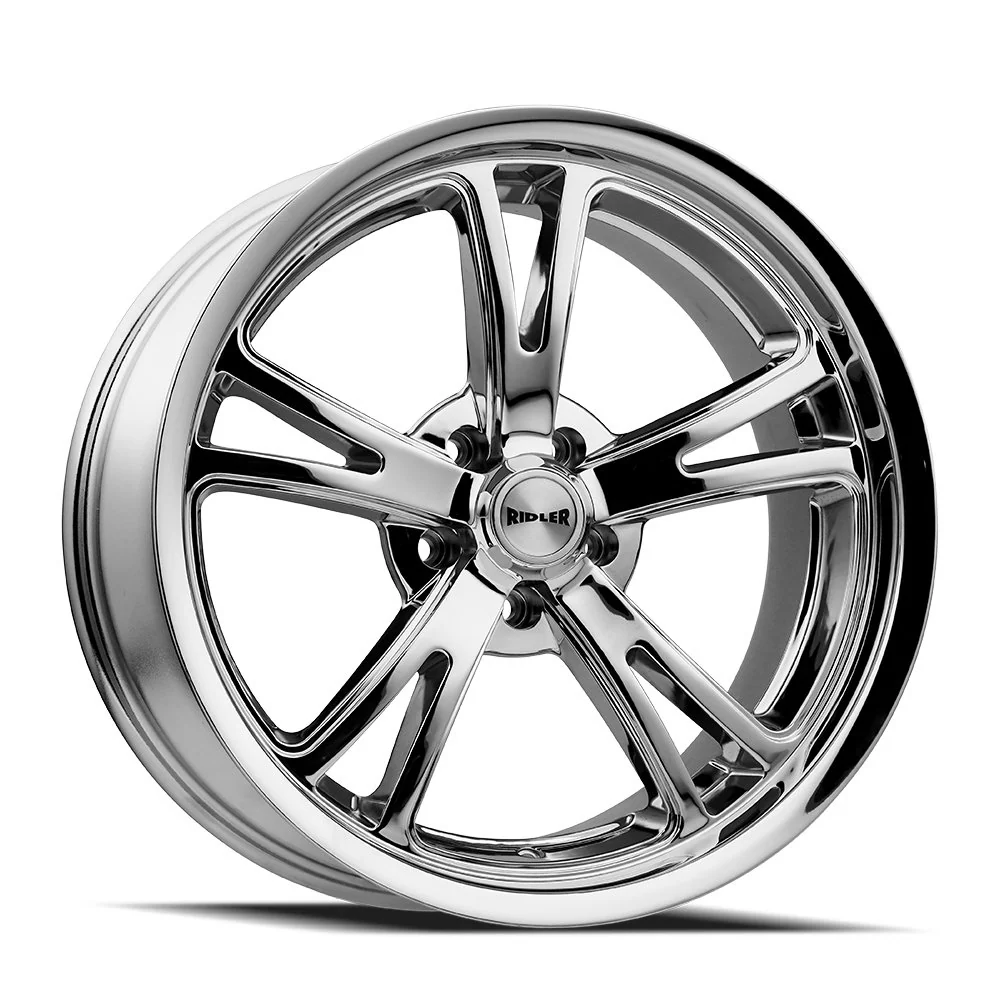 Ridler Wheels - RIDLER 606 CHROME 17X8 5-120.65 0MM 83.82MM