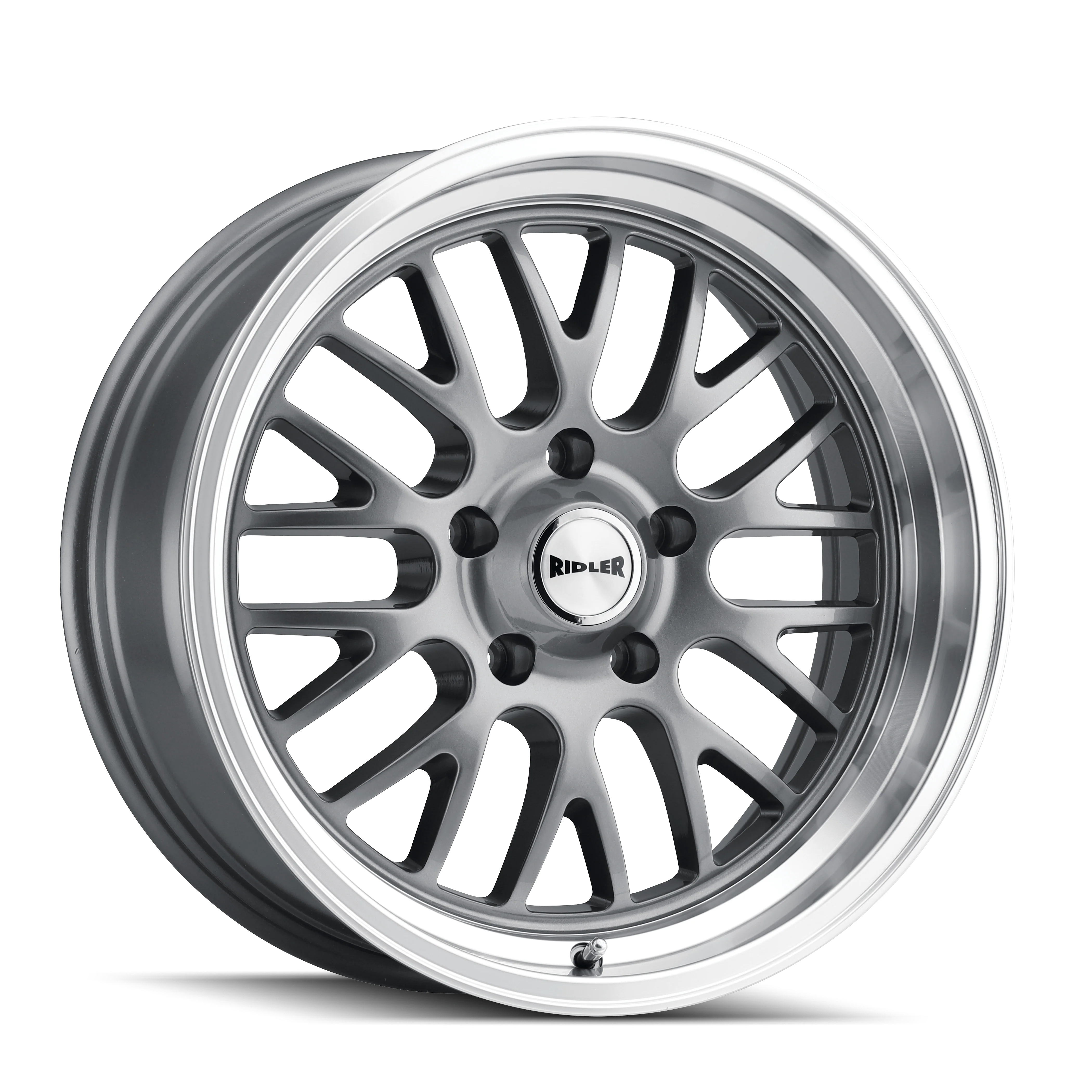 Ridler Wheels - RIDLER 607 GLOSS GREY MACHINED 20X8.5 5-120.65 0MM 83.82MM
