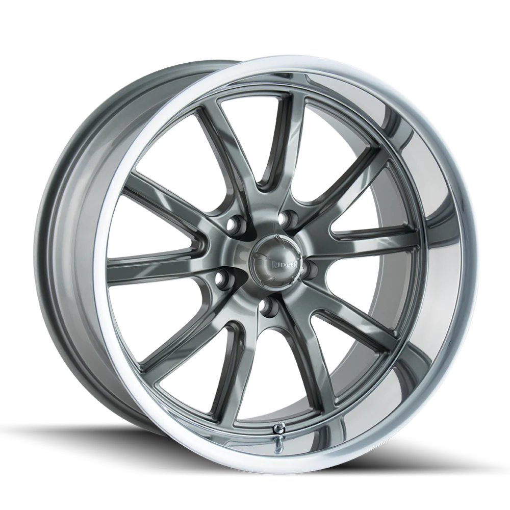 Ridler Wheels - RIDLER 650 GLOSS GREY POLISHED 17X7 5-114.3 0MM 83.82MM