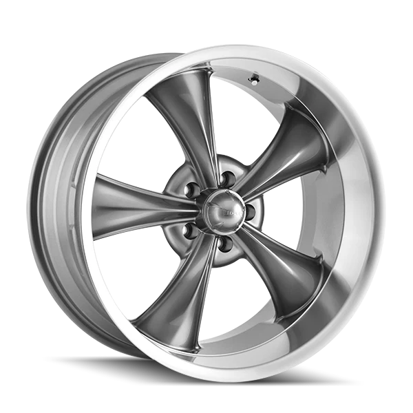 Ridler Wheels - RIDLER 695 GLOSS GREY MACHINED 20X8.5 5-127 0MM 83.82MM