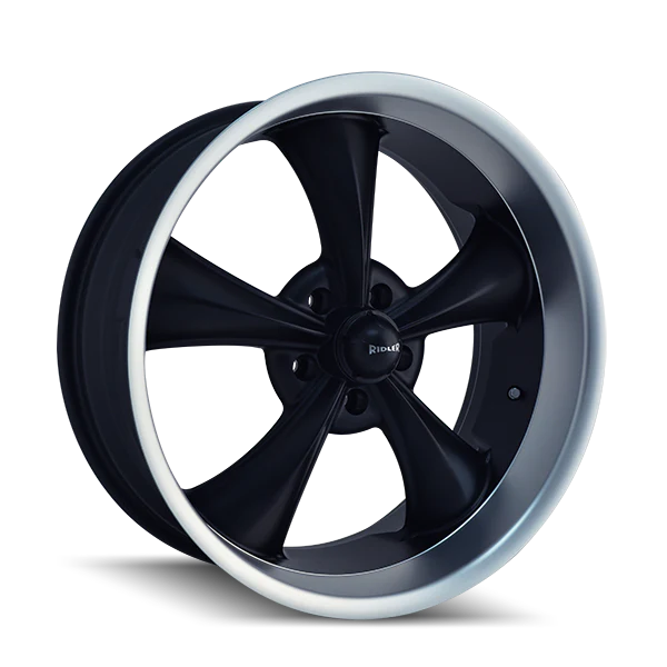 Ridler Wheels - RIDLER 695 MATTE BLACK MACHINED 18X9.5 5-120.65 6MM 83.82MM